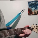 Practicing guitar 