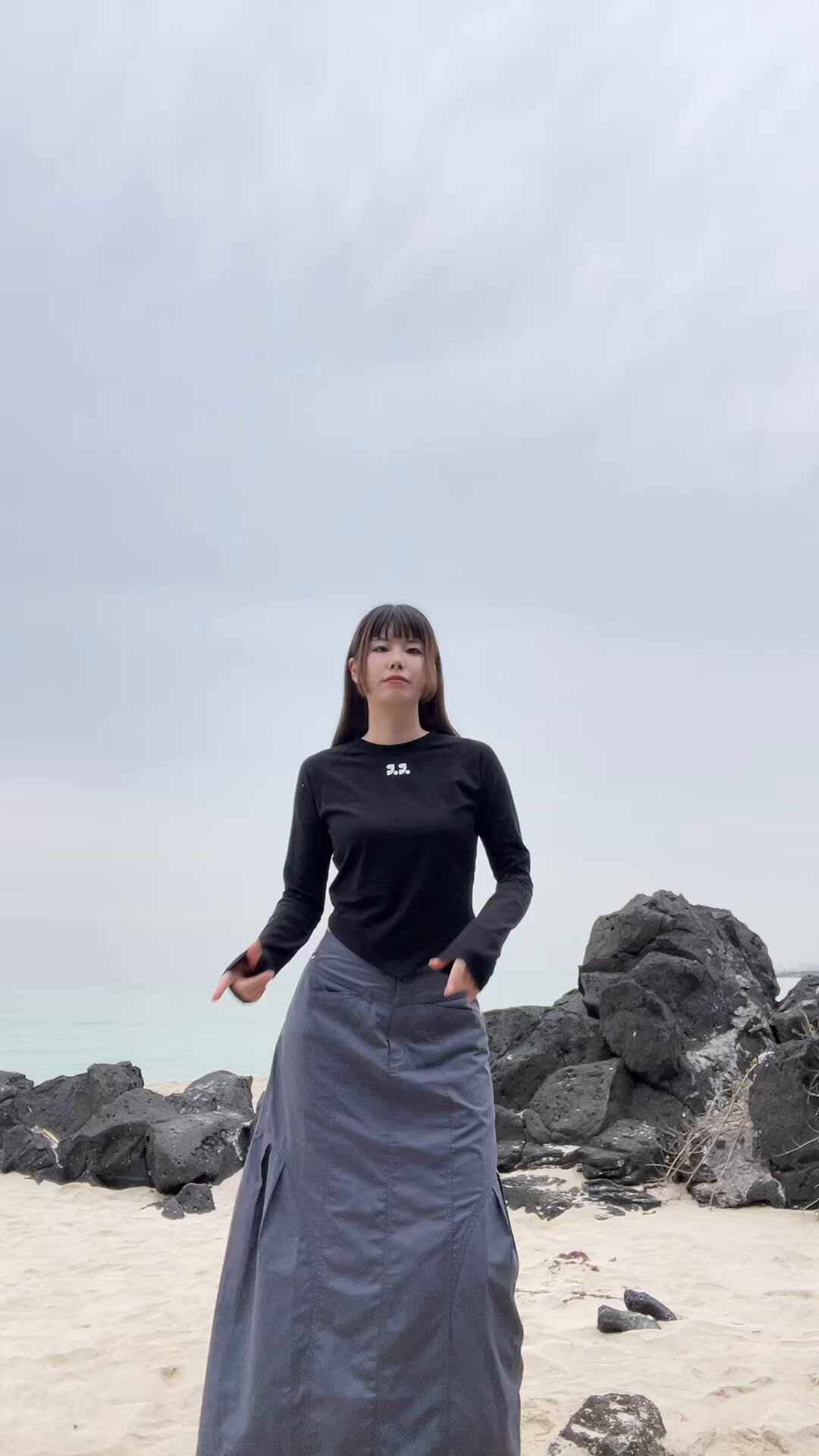 【MISCHIEF】 RHOMBUS LONG SKIRT BLUE GREY W) 미스치프 롬버스 롱 스커트 블루 그레이 | Mischief | KREAM