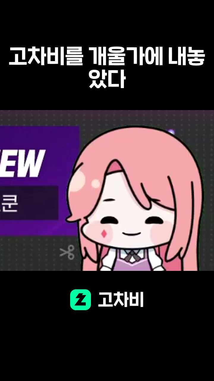 고차비를 개울가에 내놓았다