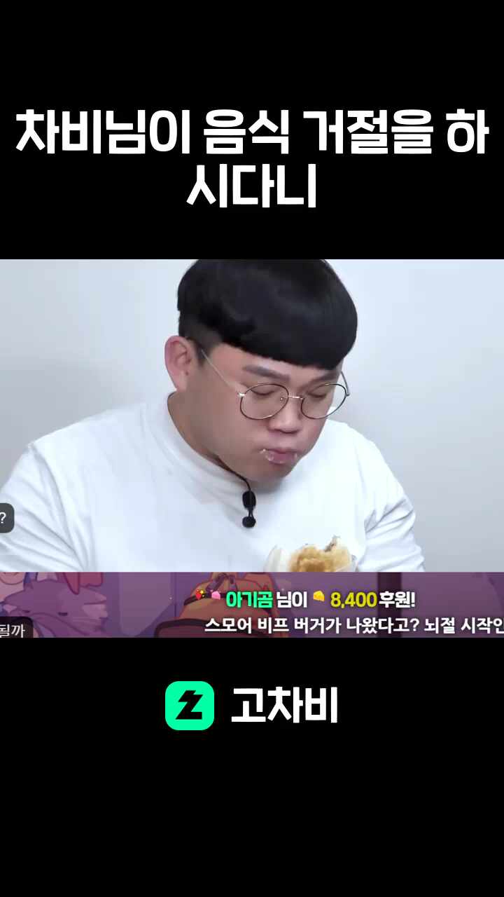 차비님이 음식 거절을 하시다니