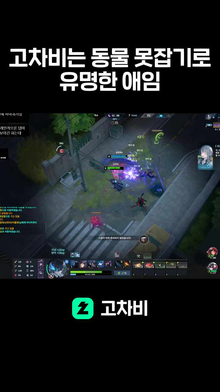 고차비는 동물 못잡기로 유명한 애임