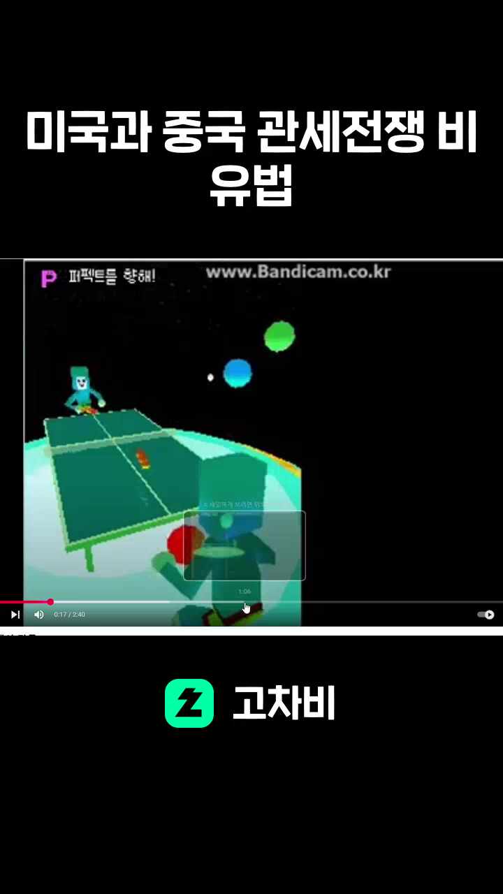 미국과 중국 관세전쟁 비유법