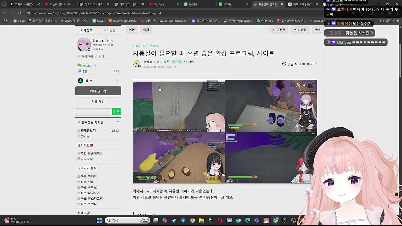 자기 객관화가 안된 아주머니.