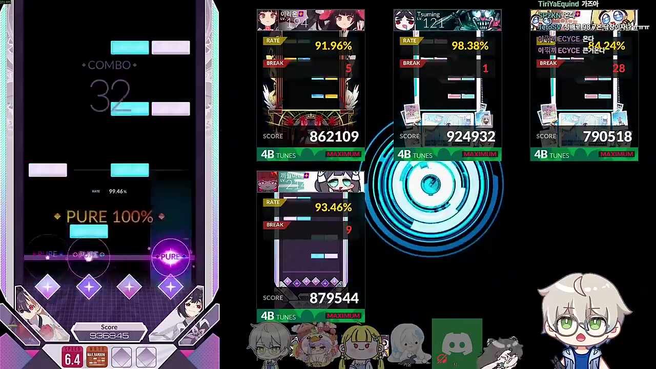 동시에 터져나온 비명