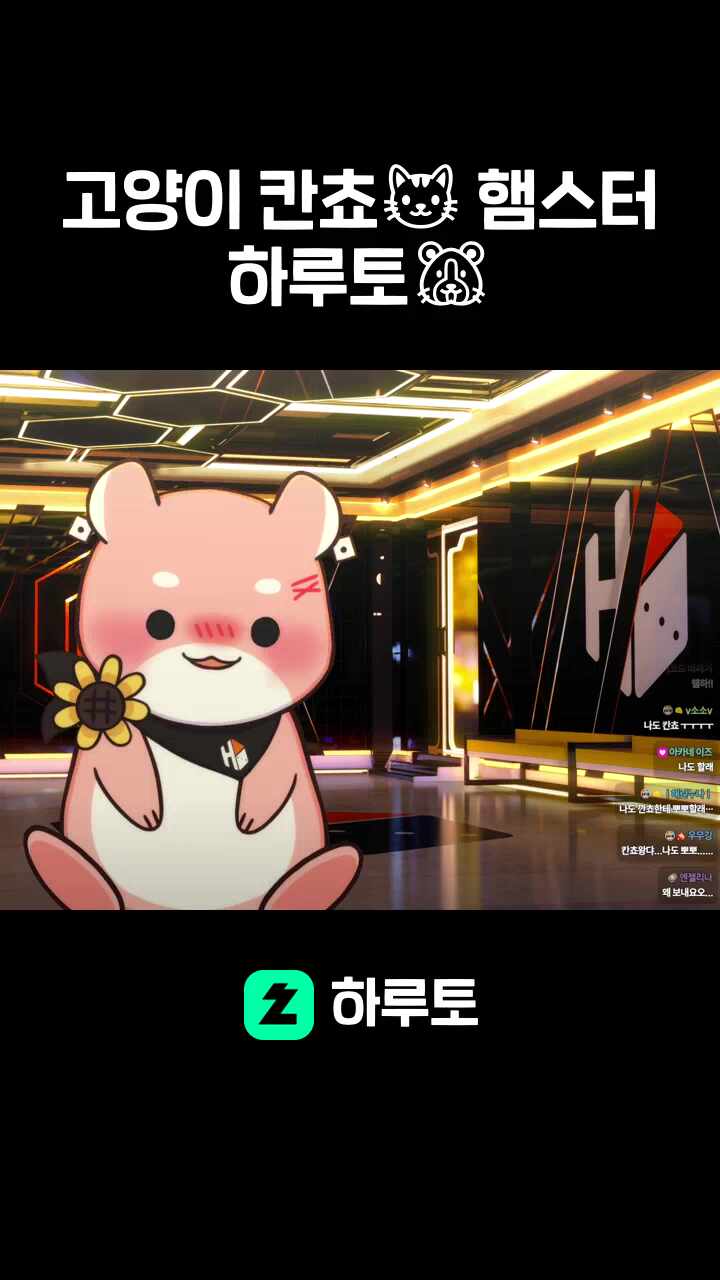 고양이 칸쵸🐱 햄스터 하루토🐹
