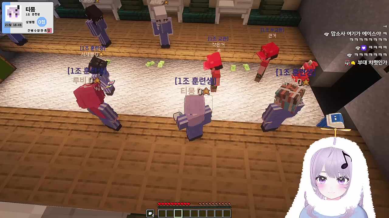 상급자를 보면서 합니다! /상급자가 조장아닙니까? /엎드려 뻐쳐!