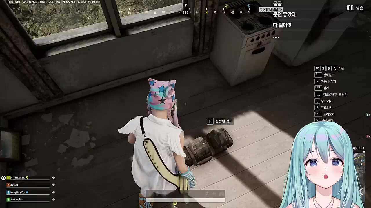 배그 1500시간 같은팀 망망이