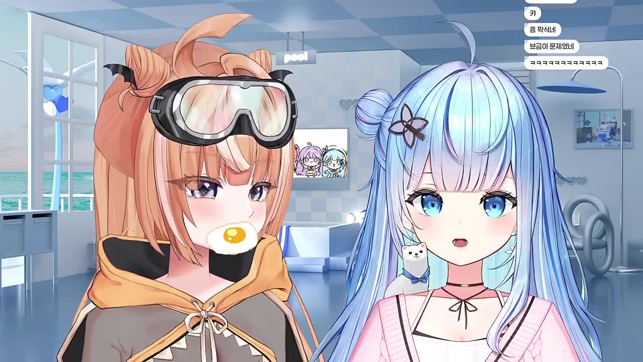 평소 띠용이의 방송을 체험하는 유이