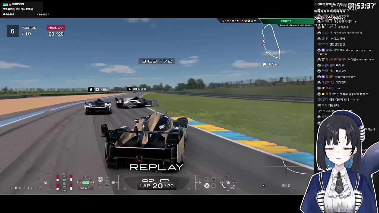 파이널랩 앵꼬난 대협과의 사고 리플레이 (중계진 시점 / 요나 시점)