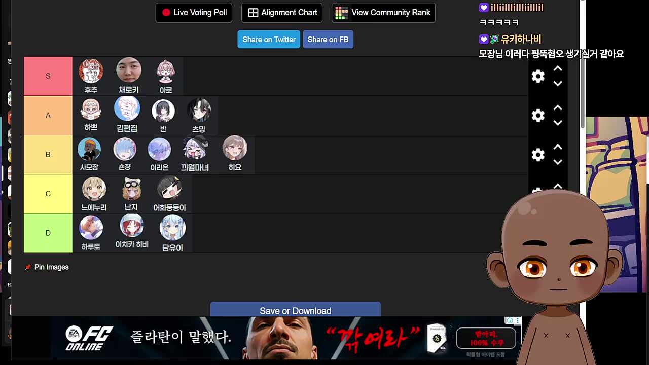 먼푸 광기 티어 정리 - 결과