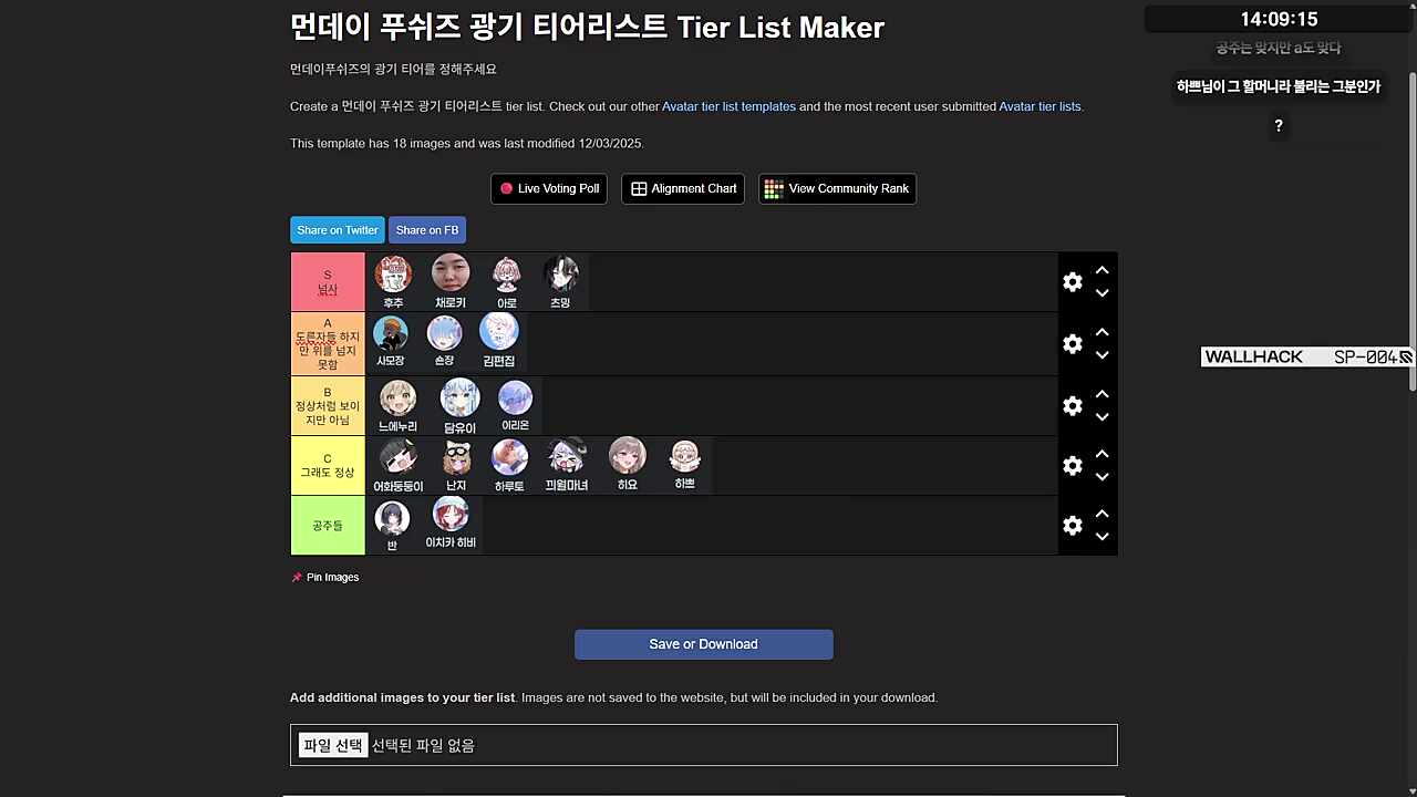 먼푸 광기 티어 정리 - 결과