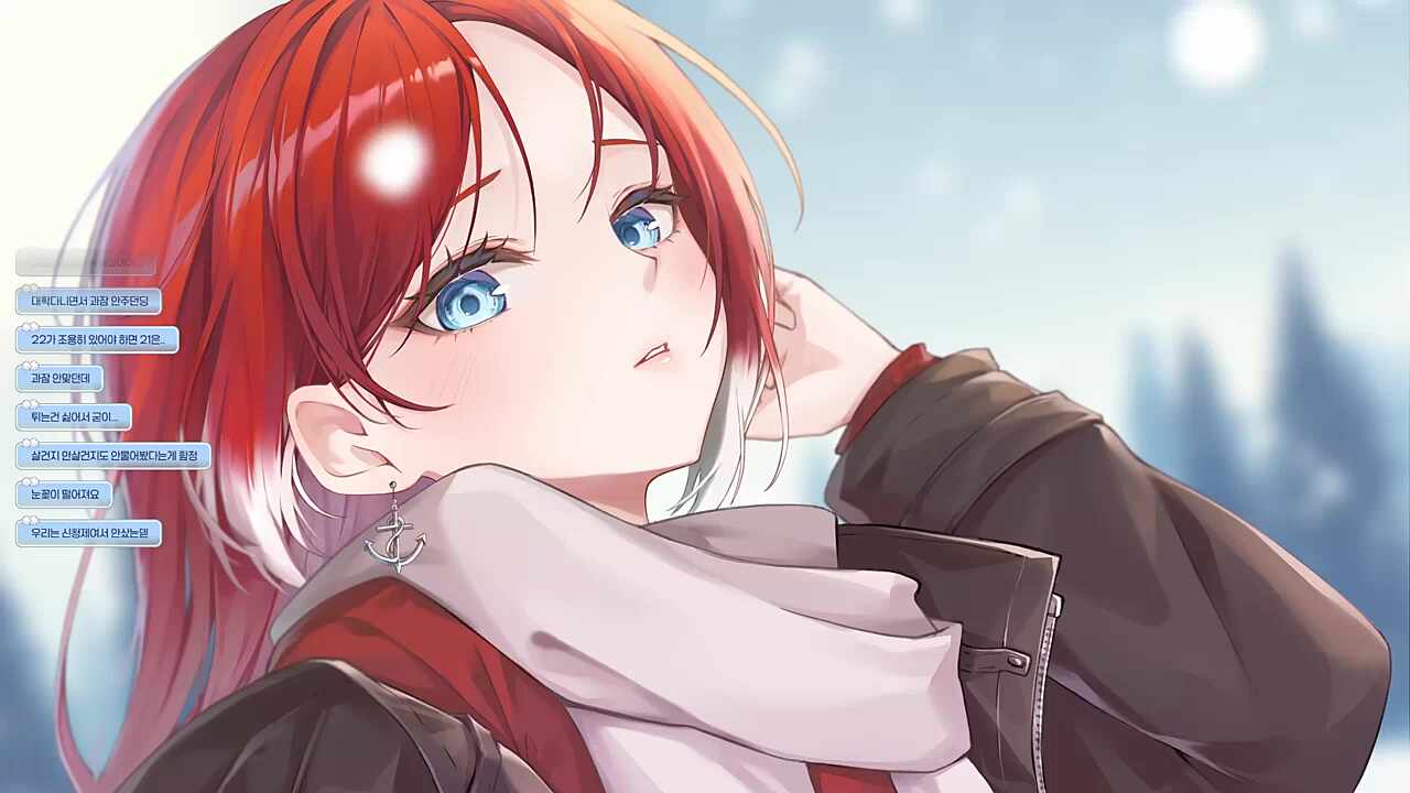 눈꽃이 떨어져요--> 보고 싶다 -->???