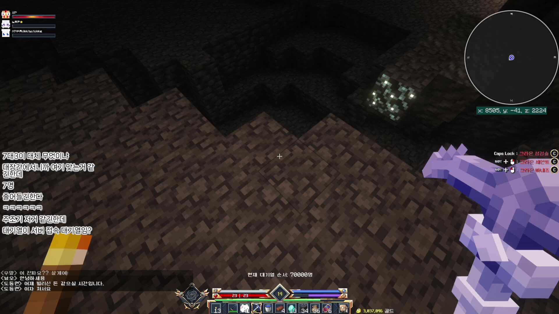 🐔저는 탱커이자 광부이자 대장장이자 길드마스터입니다 ( 치킨쿤 빅헤드 둥그레 댕균 아로 )