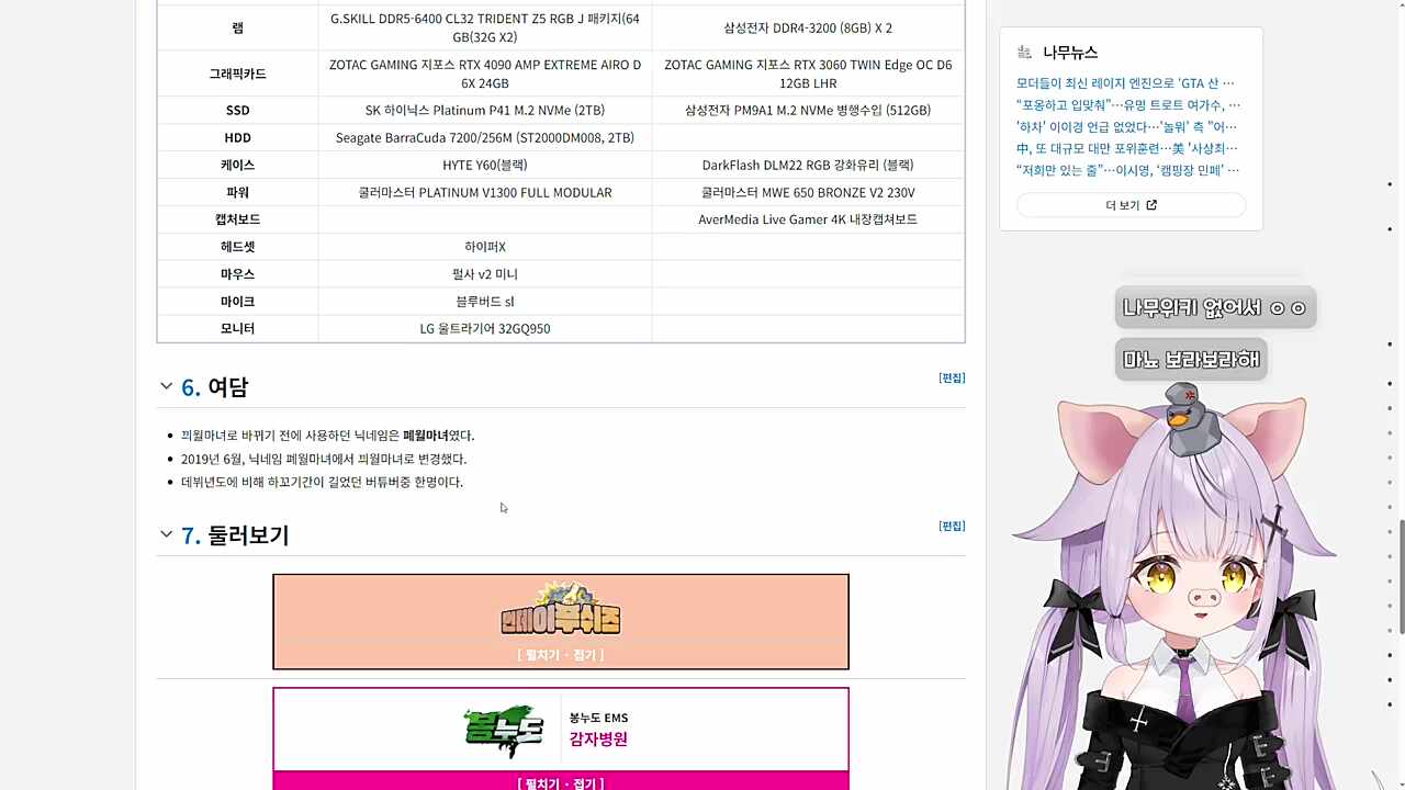 '가늘고 긴, 하지만 한 건 많은 마녀'의 나무위키