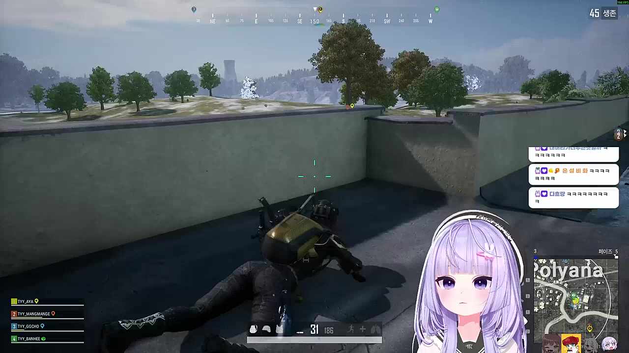 자낳대 PUBG 실수로 뛰어내린 아야