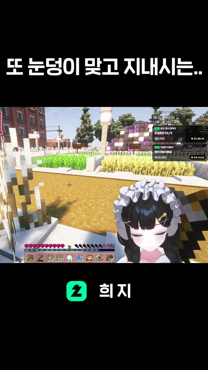 또 눈덩이 맞고 지내시는..