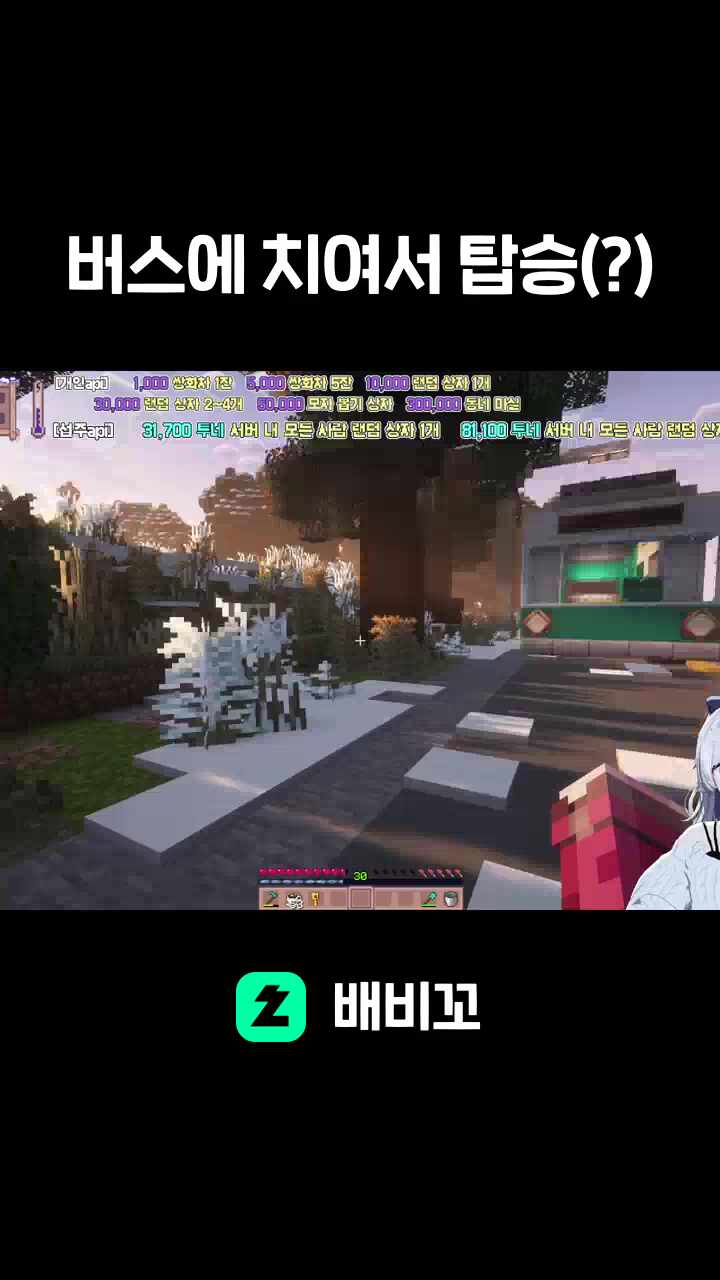 버스에 치여서 탑승(?)