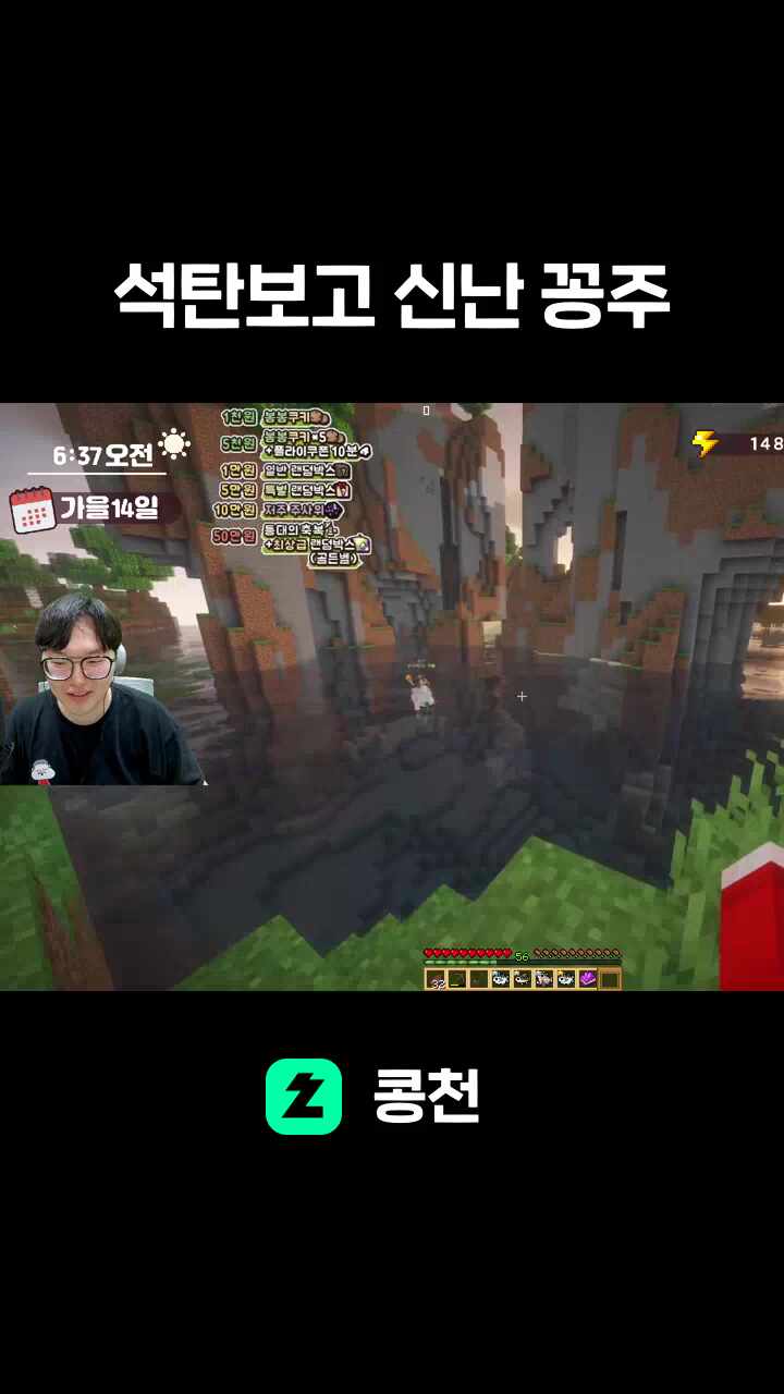 석탄보고 신난 꽁주