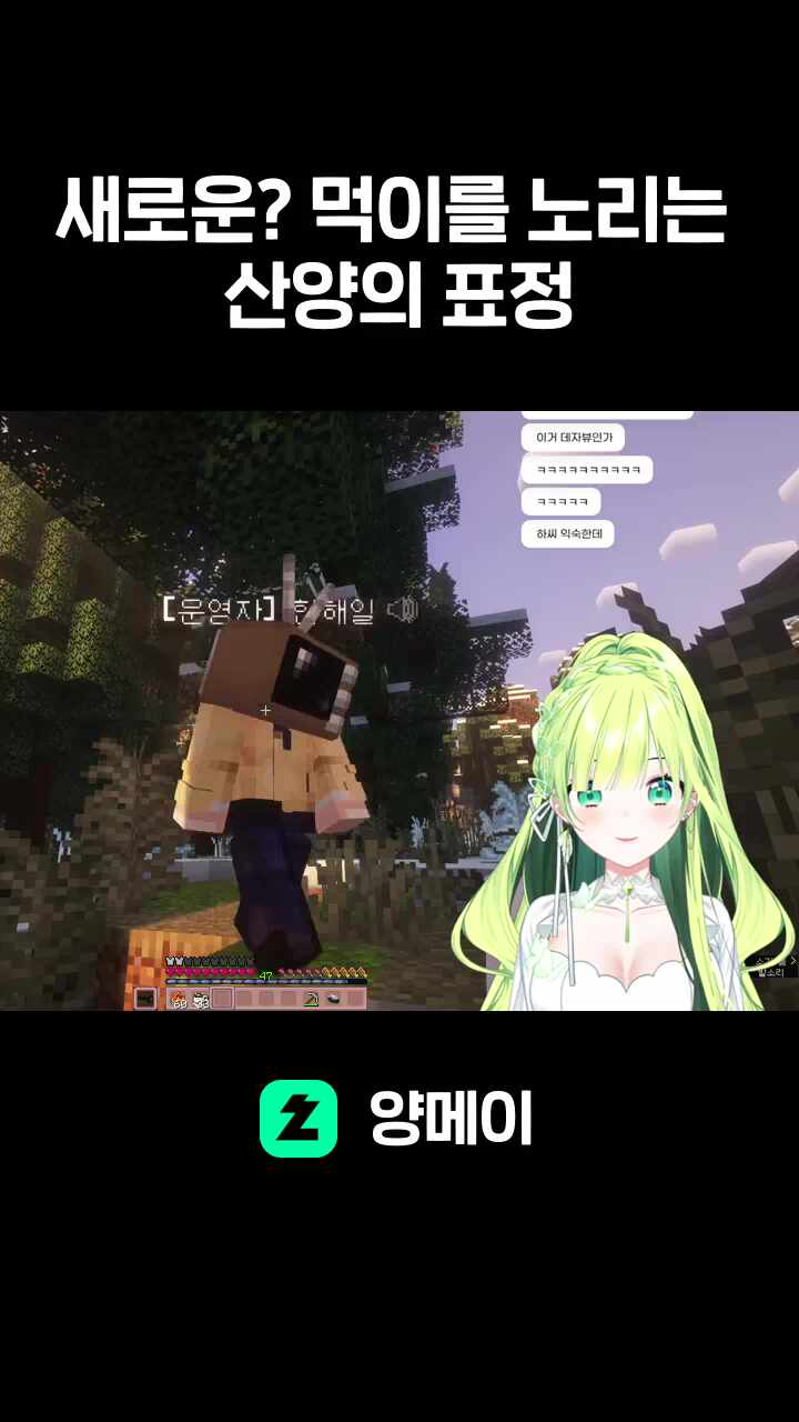 새로운? 먹이를 노리는 산양의 표정