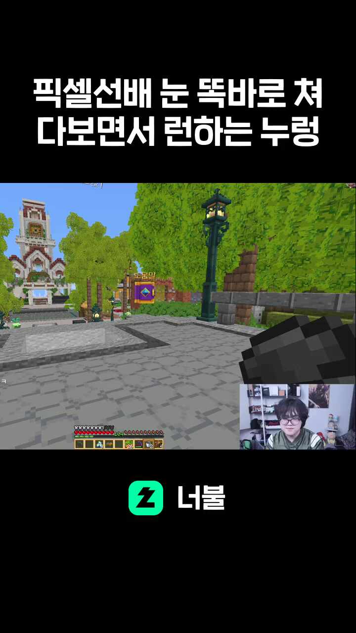 픽셀선배 눈 똑바로 쳐다보면서 런하는 누렁