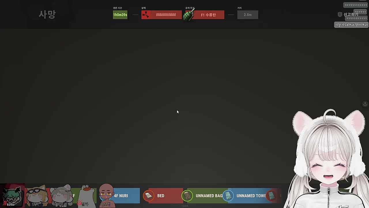 느에누리, 죽다