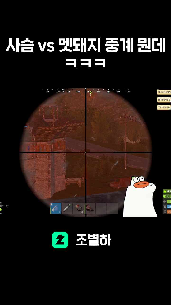 사슴 vs 멧돼지 중계 뭔데 ㅋㅋㅋ