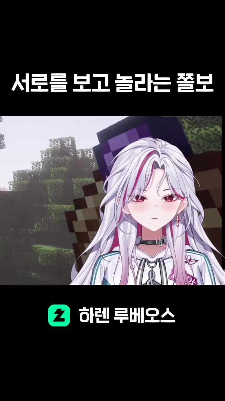 서로를 보고 놀라는 쫄보