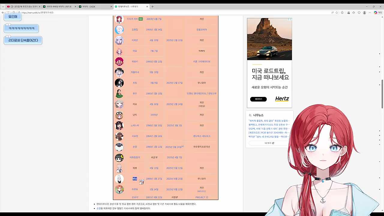 먼푸 나무위키 팩트체크 : 히비서버 참가자