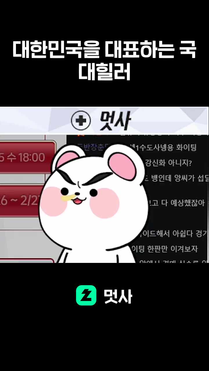 대한민국을 대표하는 국대힐러