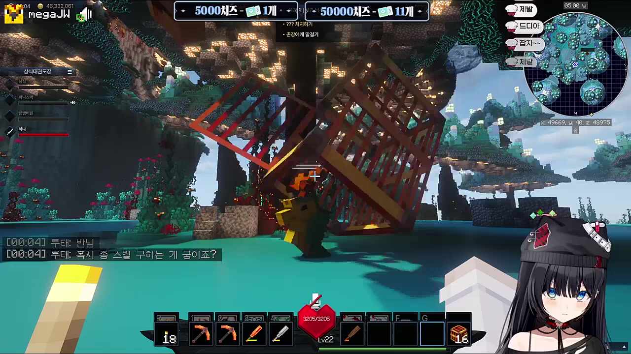 "그녀가 포요했다"