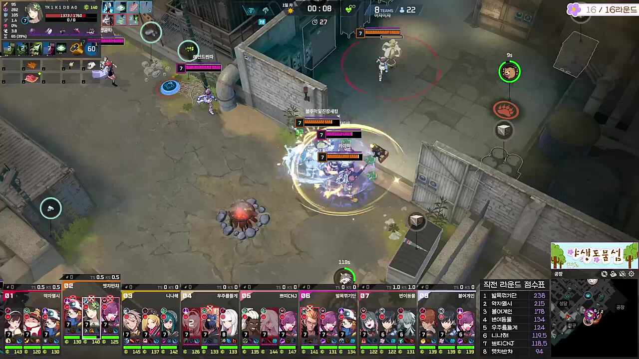 발목꺾기단이 항상 멧챠팀을 맛있게 먹어요