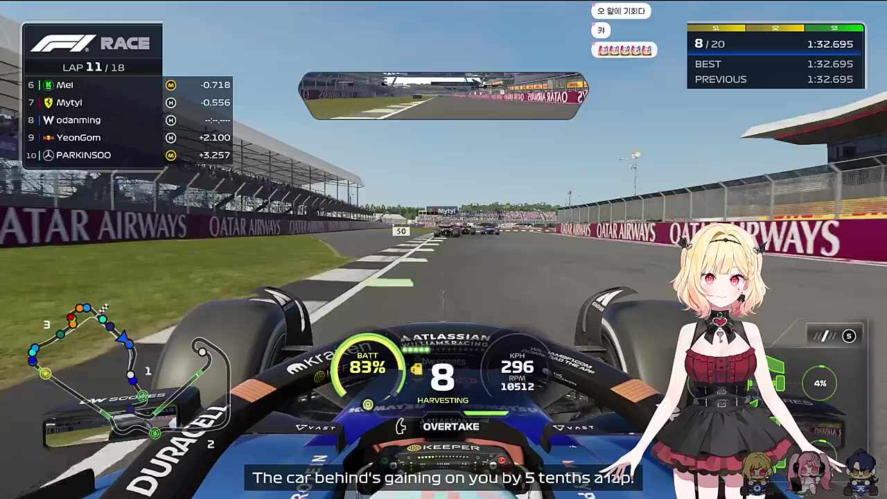 앞쪽의 싸움을 피해가며 착실하게 따라붙는 오단밍