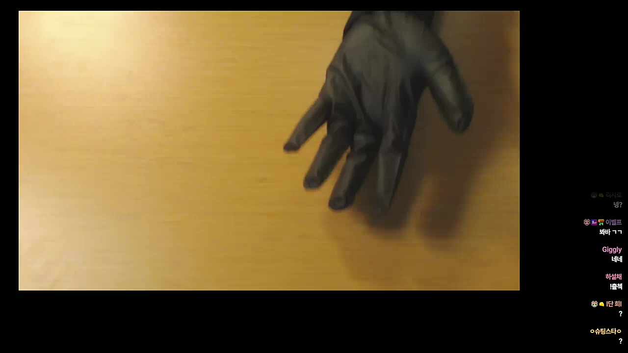 발렌타인 합방 때 꼈던 장갑이랑 똑같은 장갑🐹