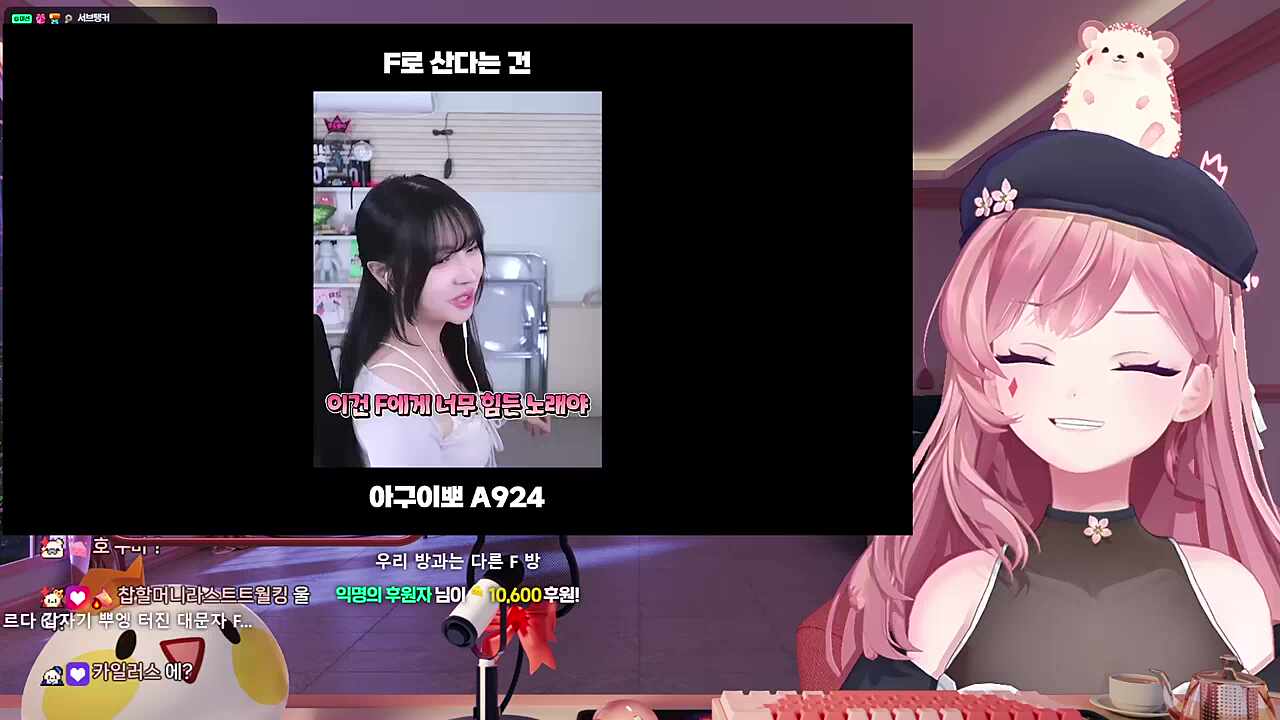 노래부르다 운 아구이뽀님을 본 차비님