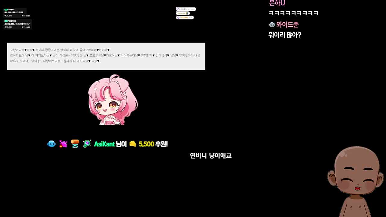 연비니 고양이 애교를 본 사모장