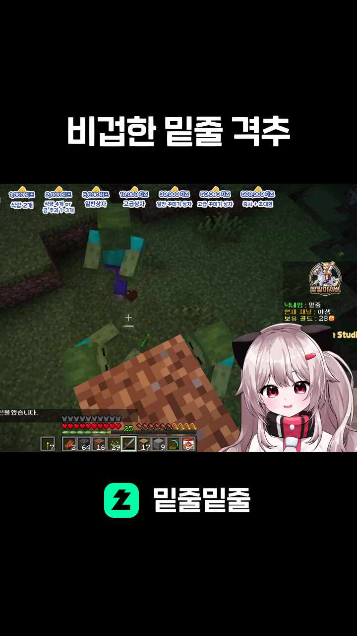 비겁한 밑줄 격추