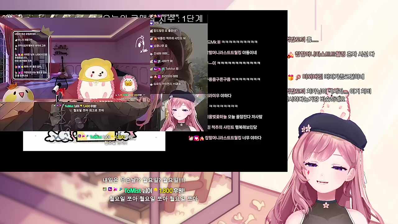 월요일 쪼아 최고로 쪼아