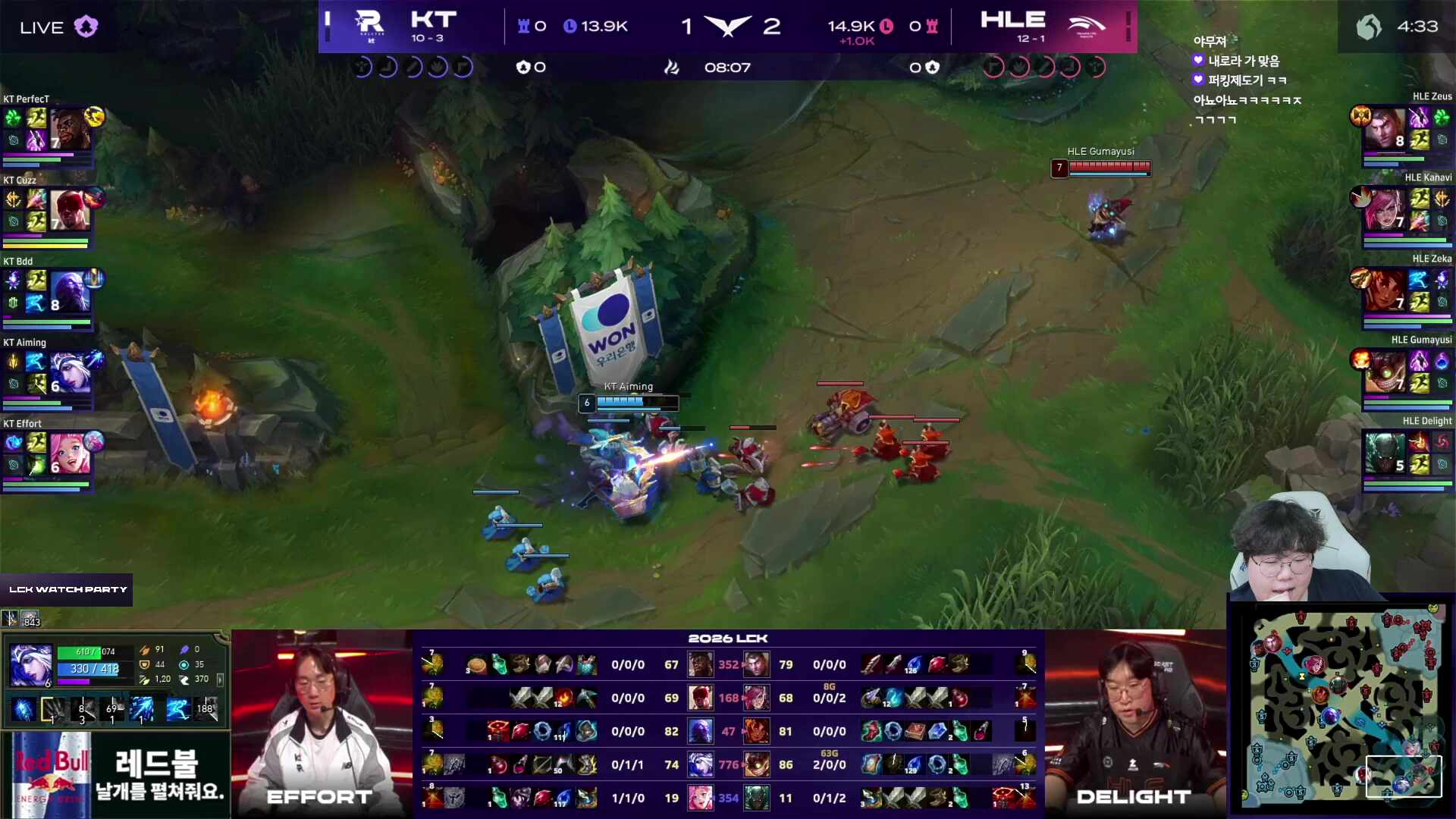 울챔스 / HLE vs KT - KRX vs BRO #LCKWatchParty