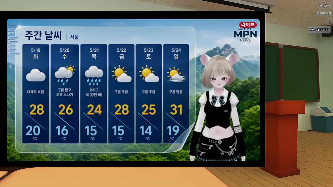 기상캐스터 X알누리