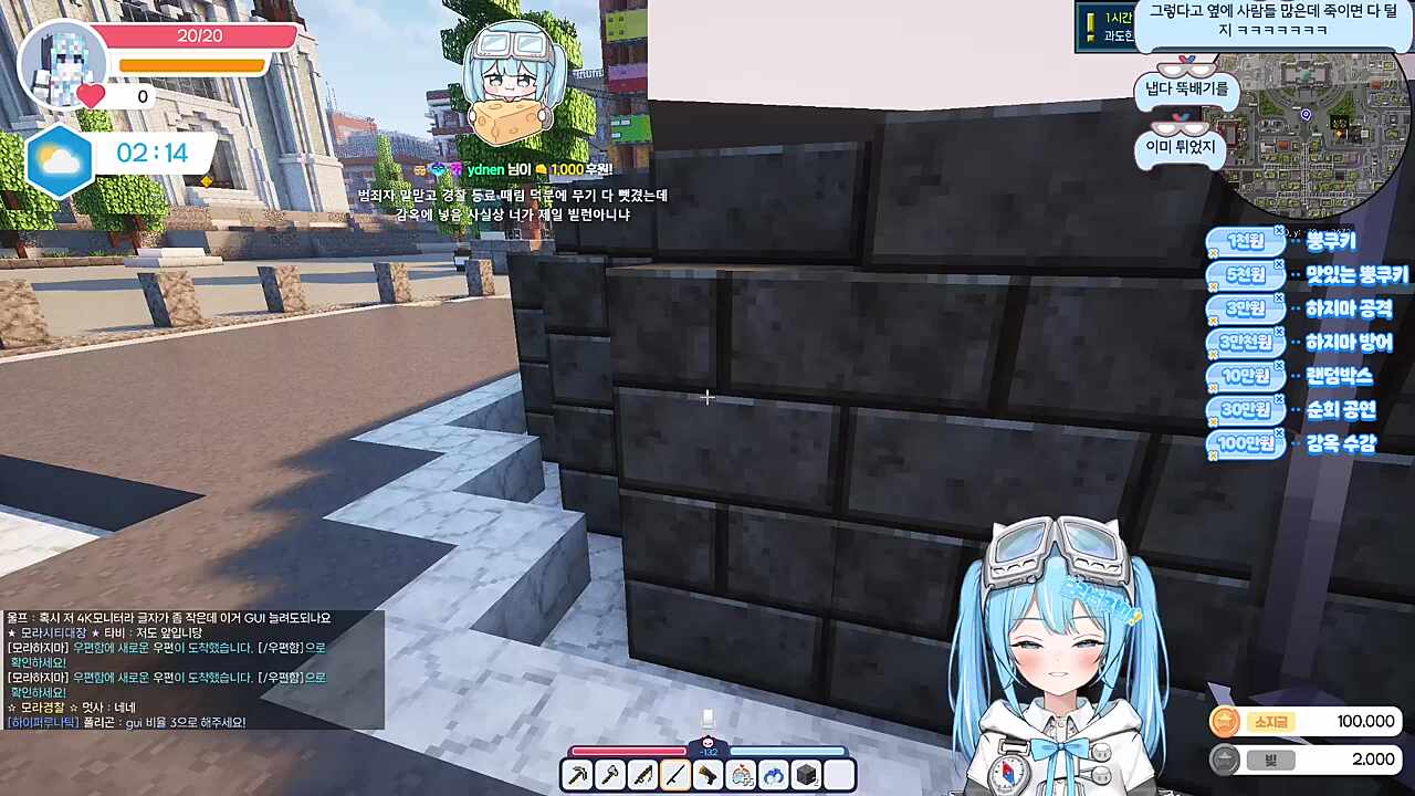 광질을 못함