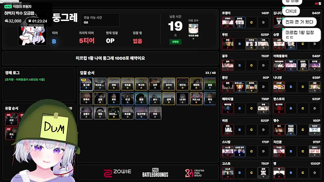 둥그레 경매 반응 1