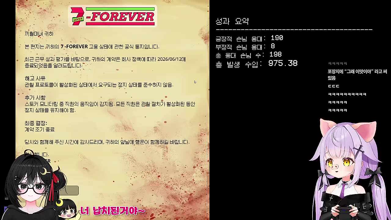 즐거운 시간이 끝났어.