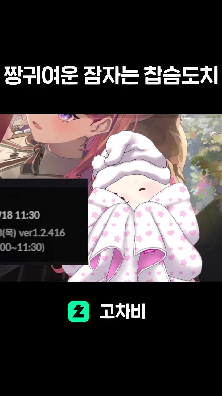 짱귀여운 잠자는 찹슴도치