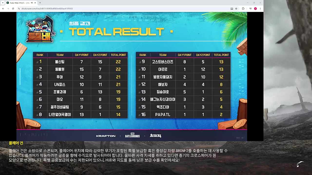 통통배 우승