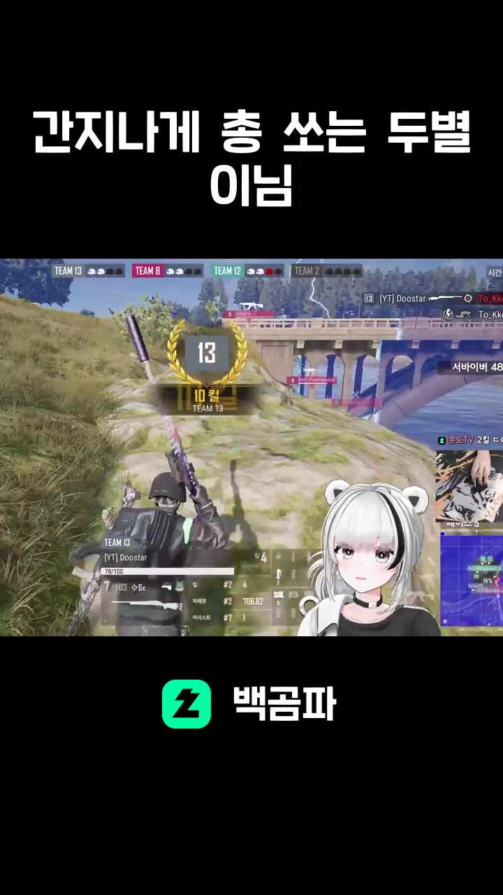 간지나게 총 쏘는 두별이님