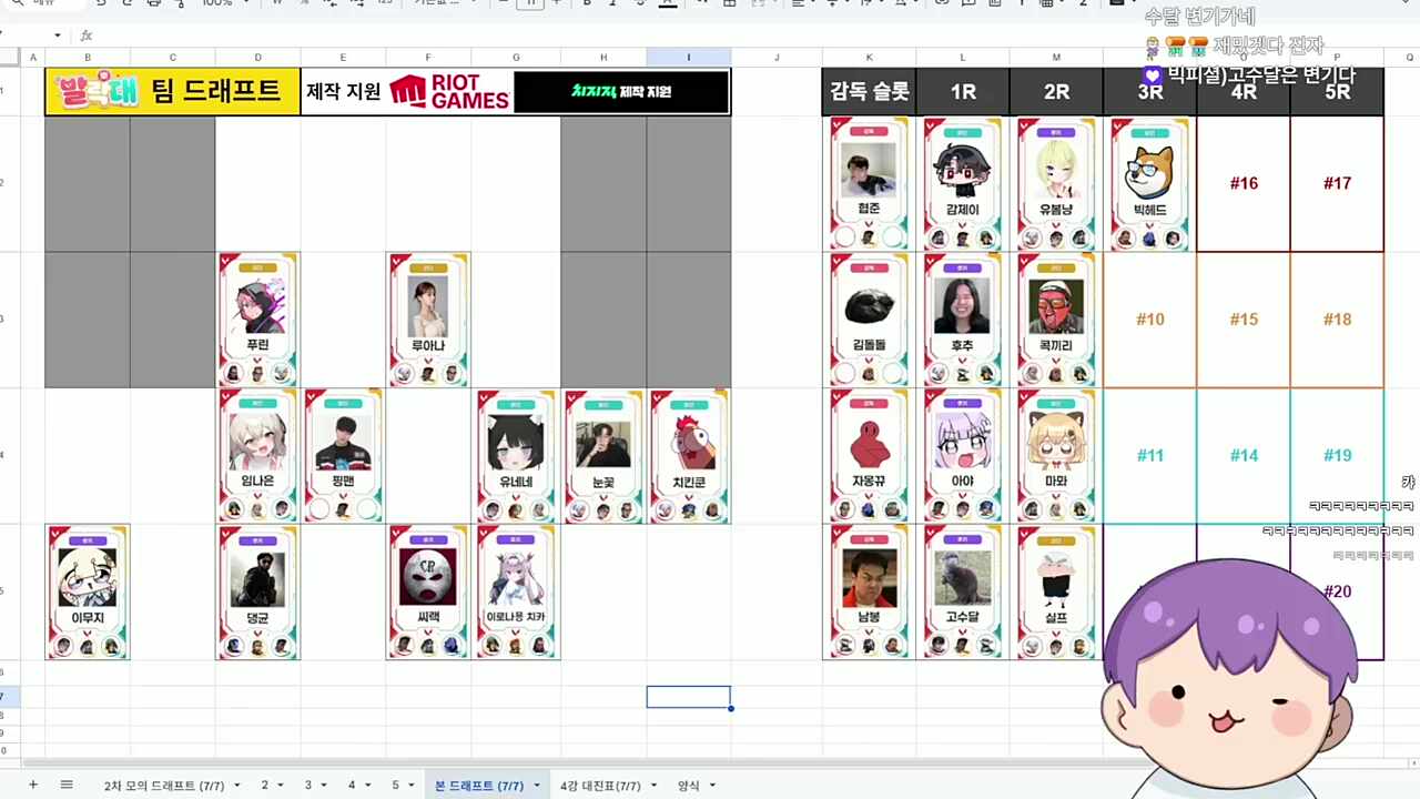 빅헤드) 기대하는 포지션은 데드락 행돌) 데드록입니다