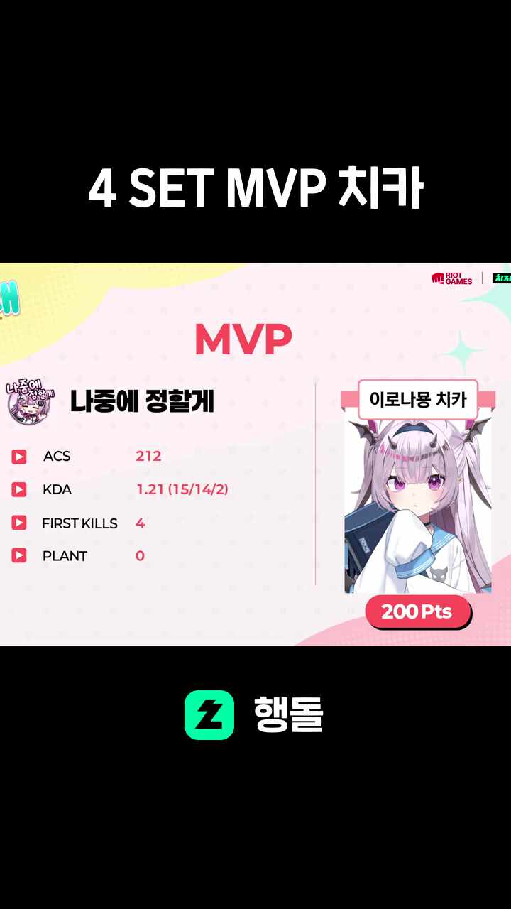 4 SET MVP 치카