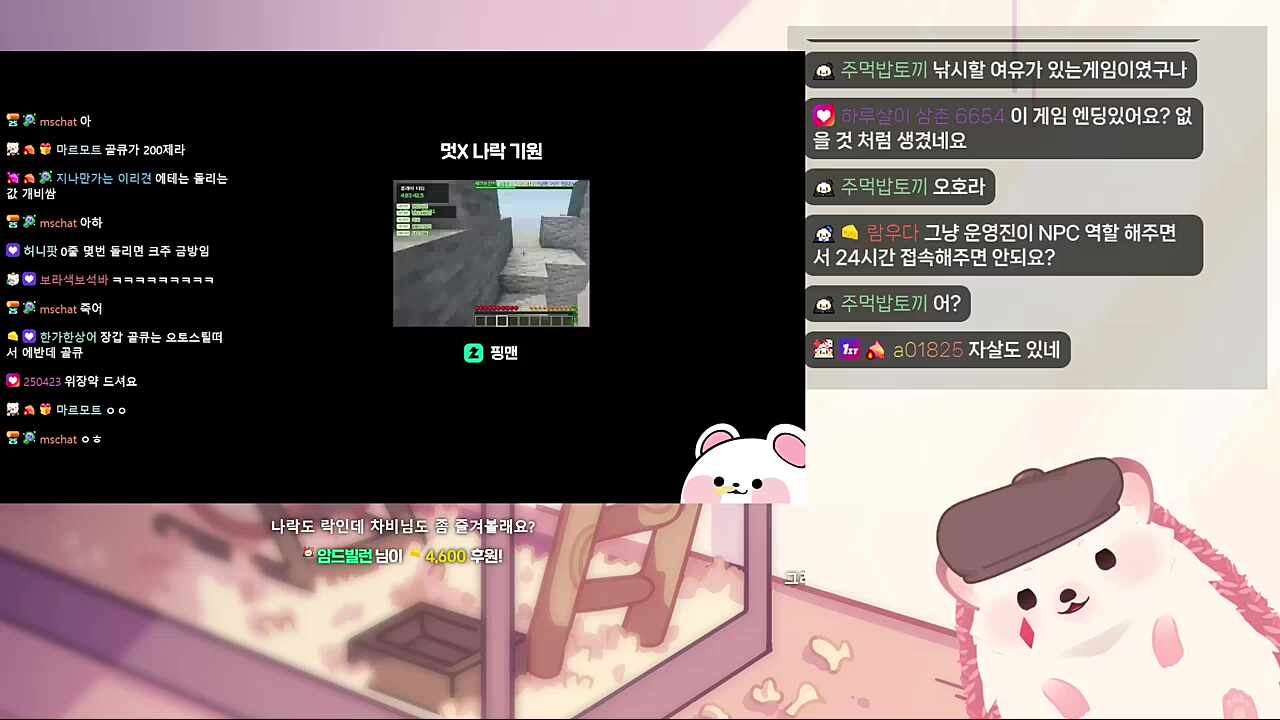 멋사의 핑맨 혼전임신 발언 들은 고차비
