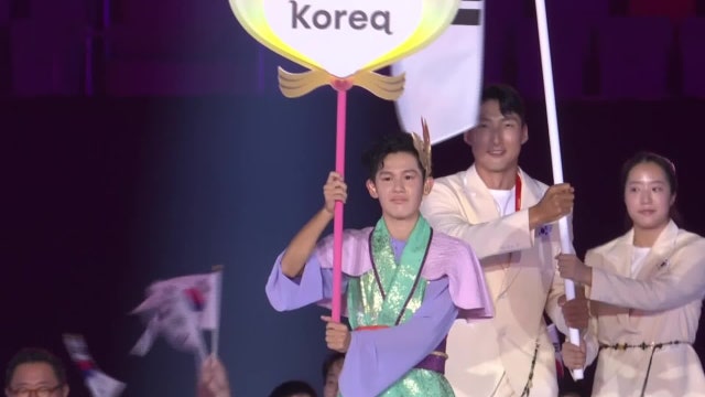 자랑스러운 태극전사 등장! 2026 아시안게임 개회식 대한민국 선수단 입장 순간 TV CHOSUN
